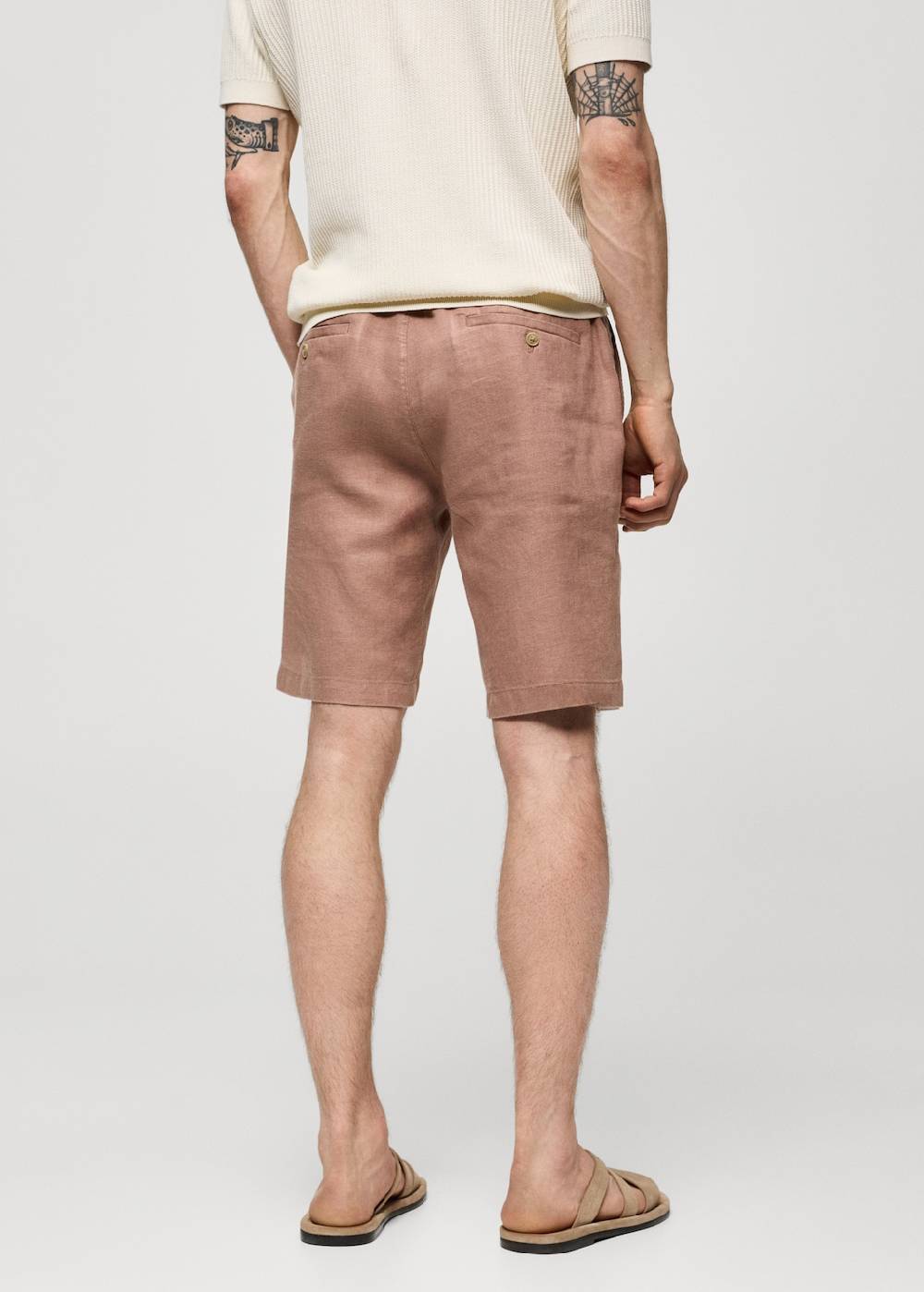 Mango Bermudashorts aus 100 % Leinen mit Kordel Rabatt
