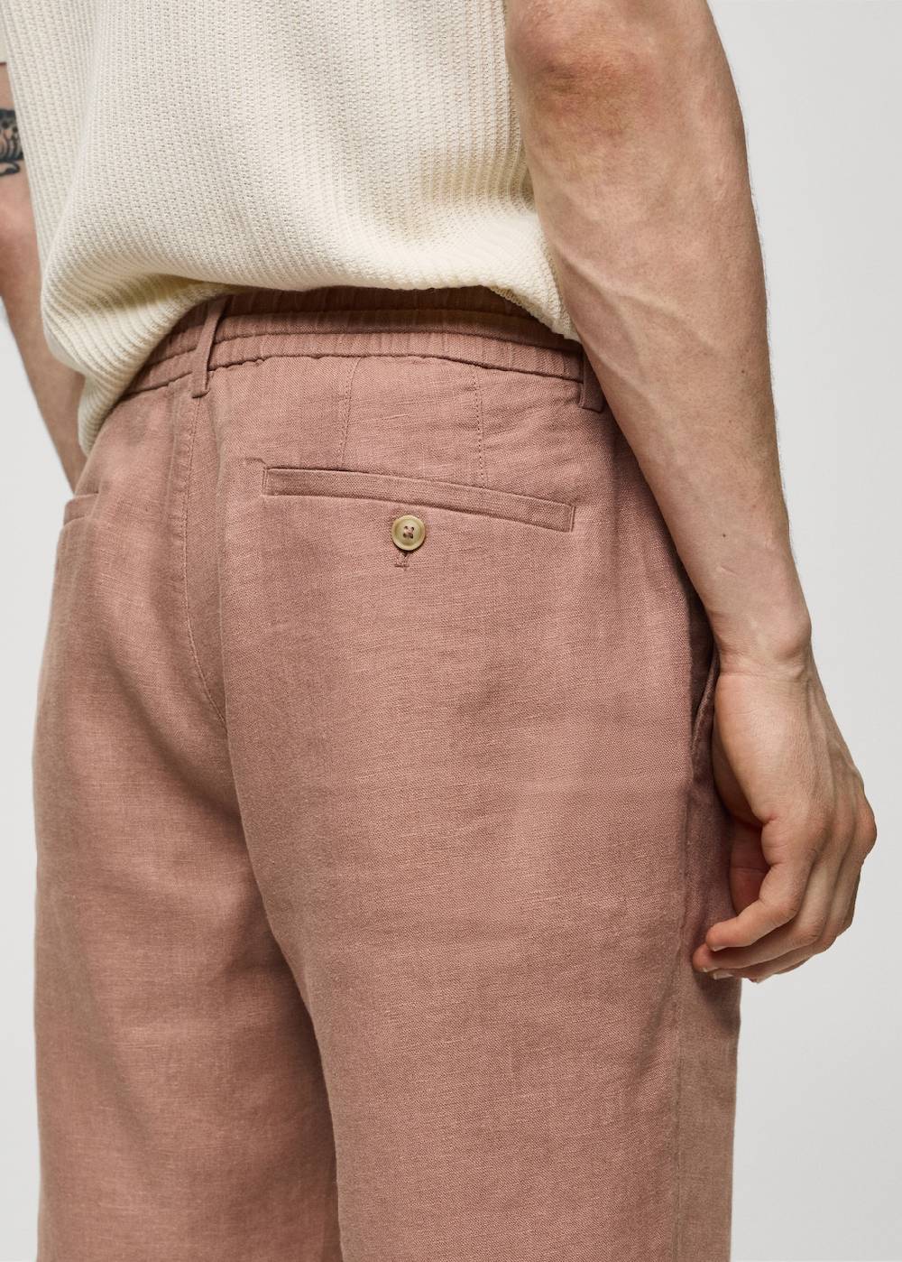 Mango Bermudashorts aus 100 % Leinen mit Kordel Rabatt