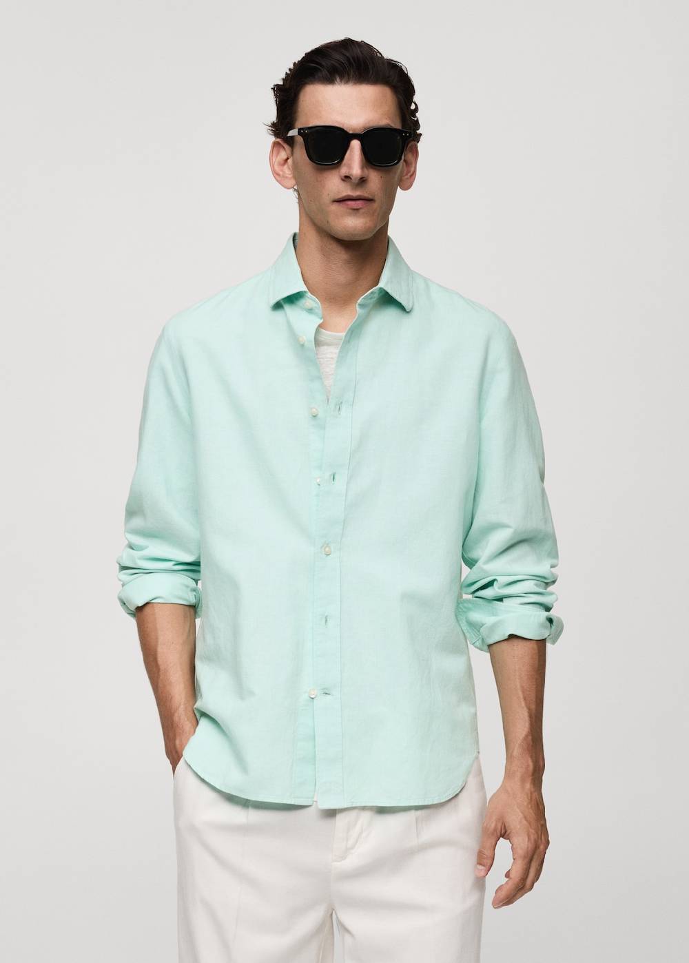 Mango Classic Fit-Leinenhemd Günstig kaufen