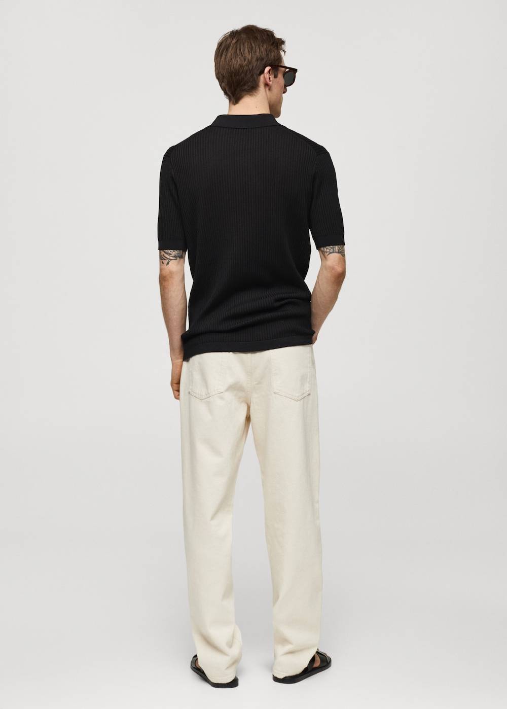 Mango Strick-Poloshirt aus Baumwolle Großer Ausverkauf