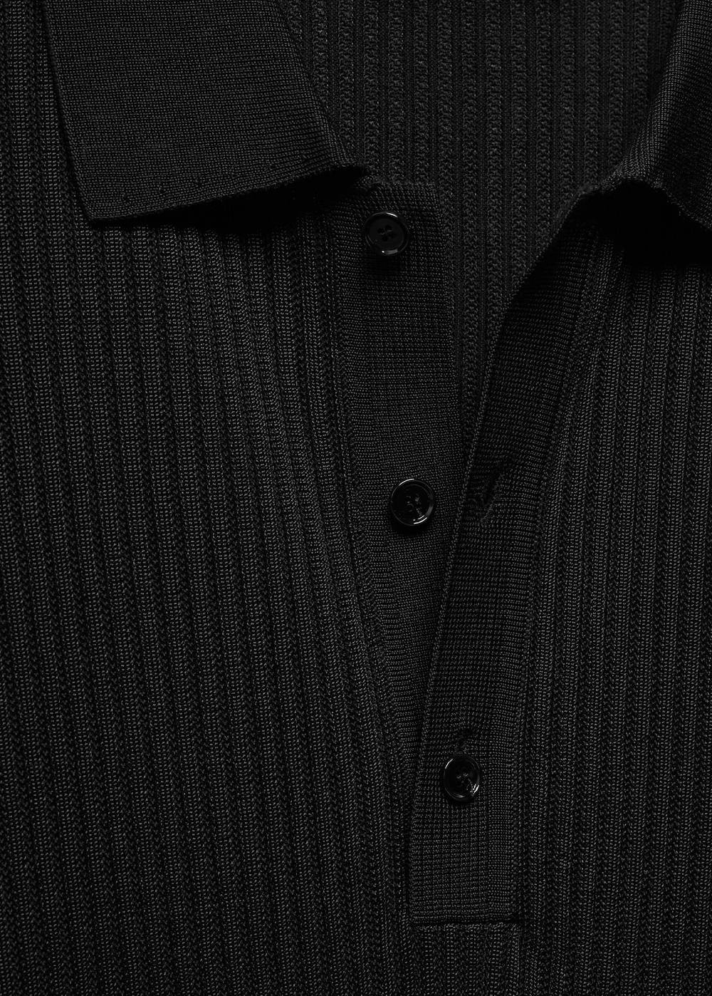 Mango Strick-Poloshirt aus Baumwolle Großer Ausverkauf