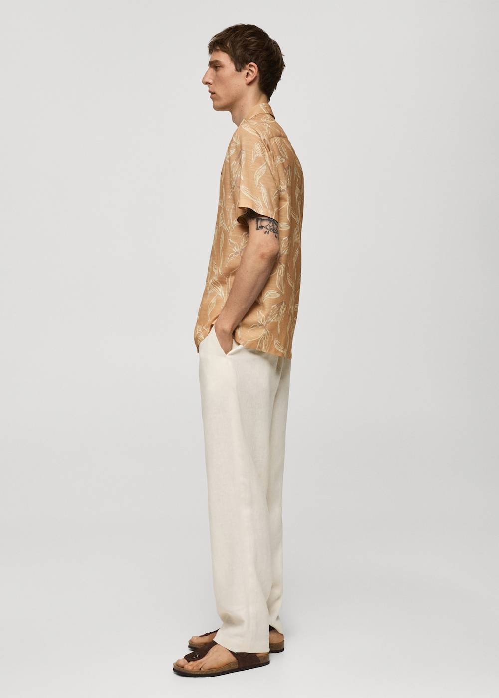 Mango Fließendes Regular-Fit-Printhemd Online Shopping