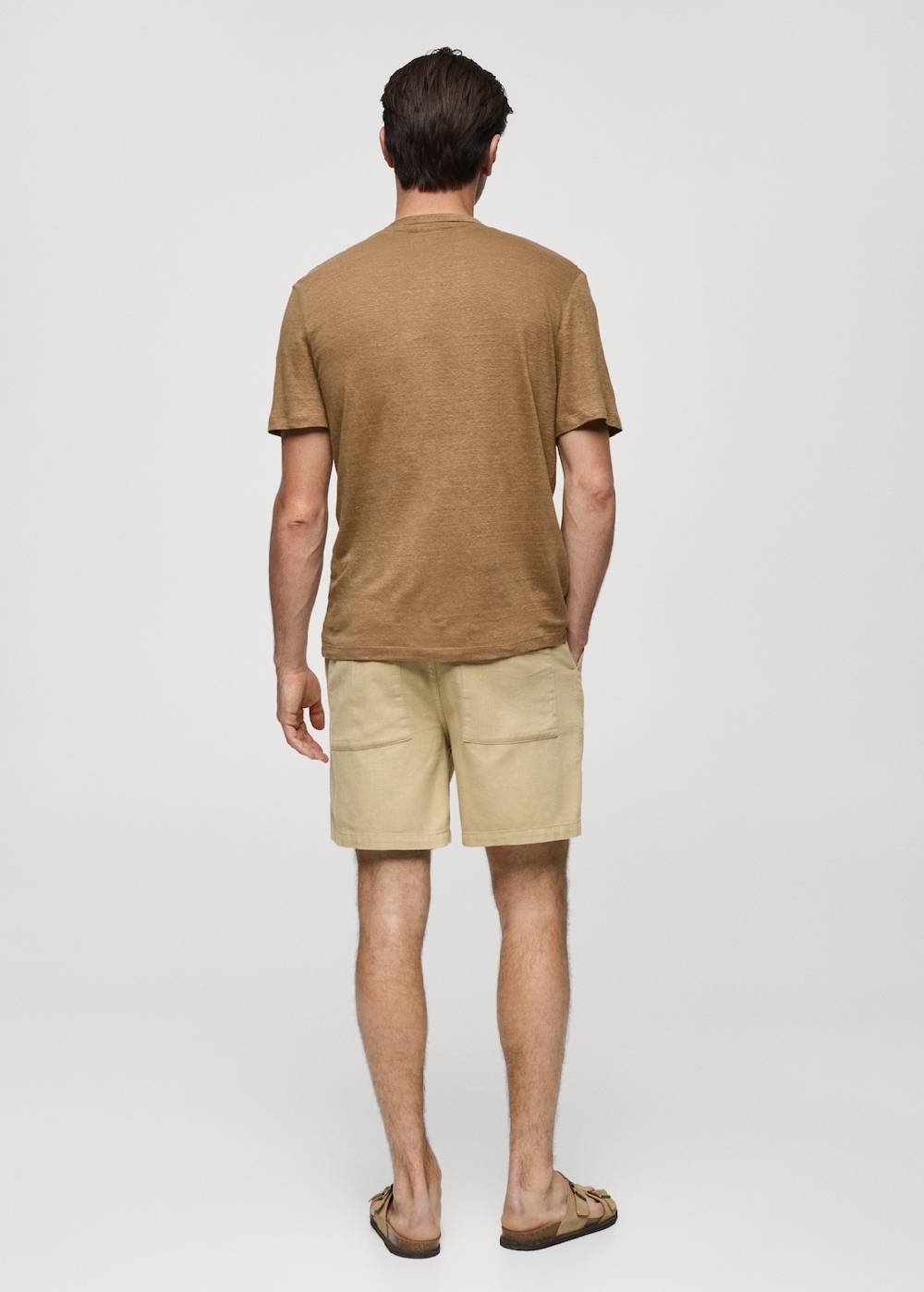 Mango Slim-Fit-T-Shirt aus Leinengemisch Preisnachlass