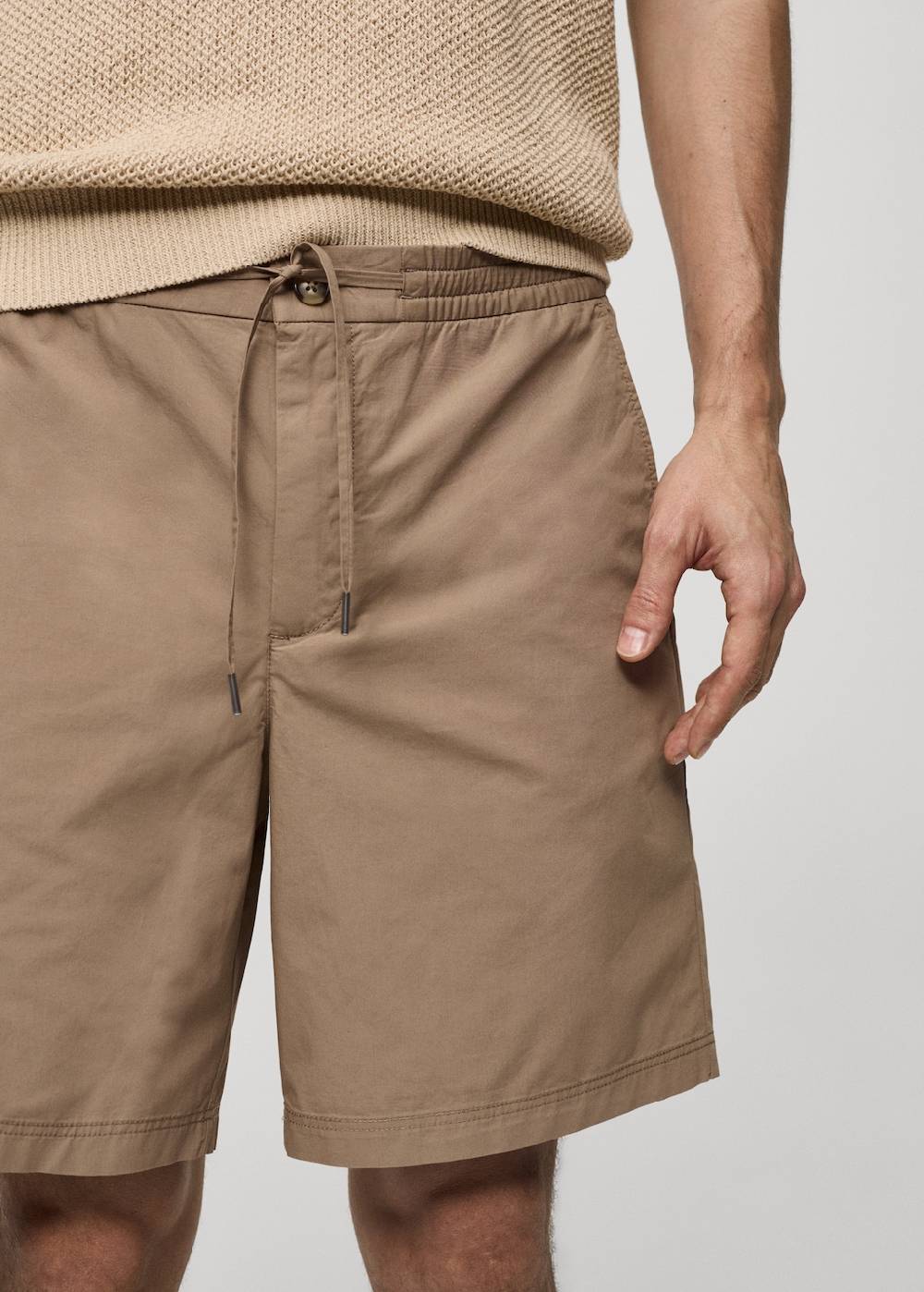 Mango Bermudashorts aus 100 % Baumwolle mit Kordel Saisonschlussverkauf