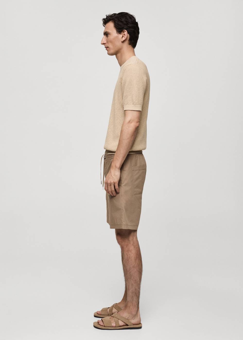 Mango Bermudashorts aus 100 % Baumwolle mit Kordel Saisonschlussverkauf