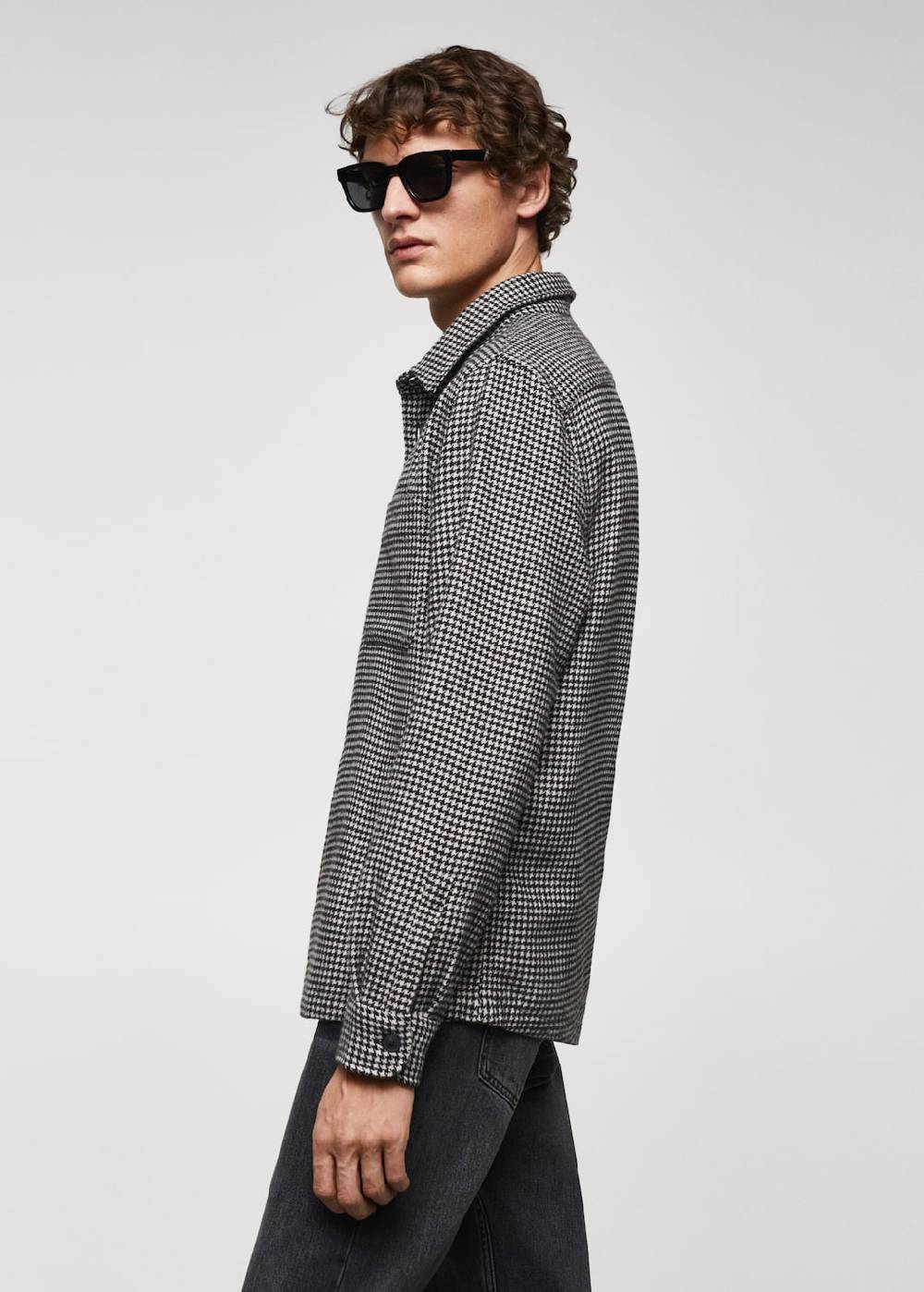 Mango Overshirt mit Hahnentrittmuster Vatertagsangebot