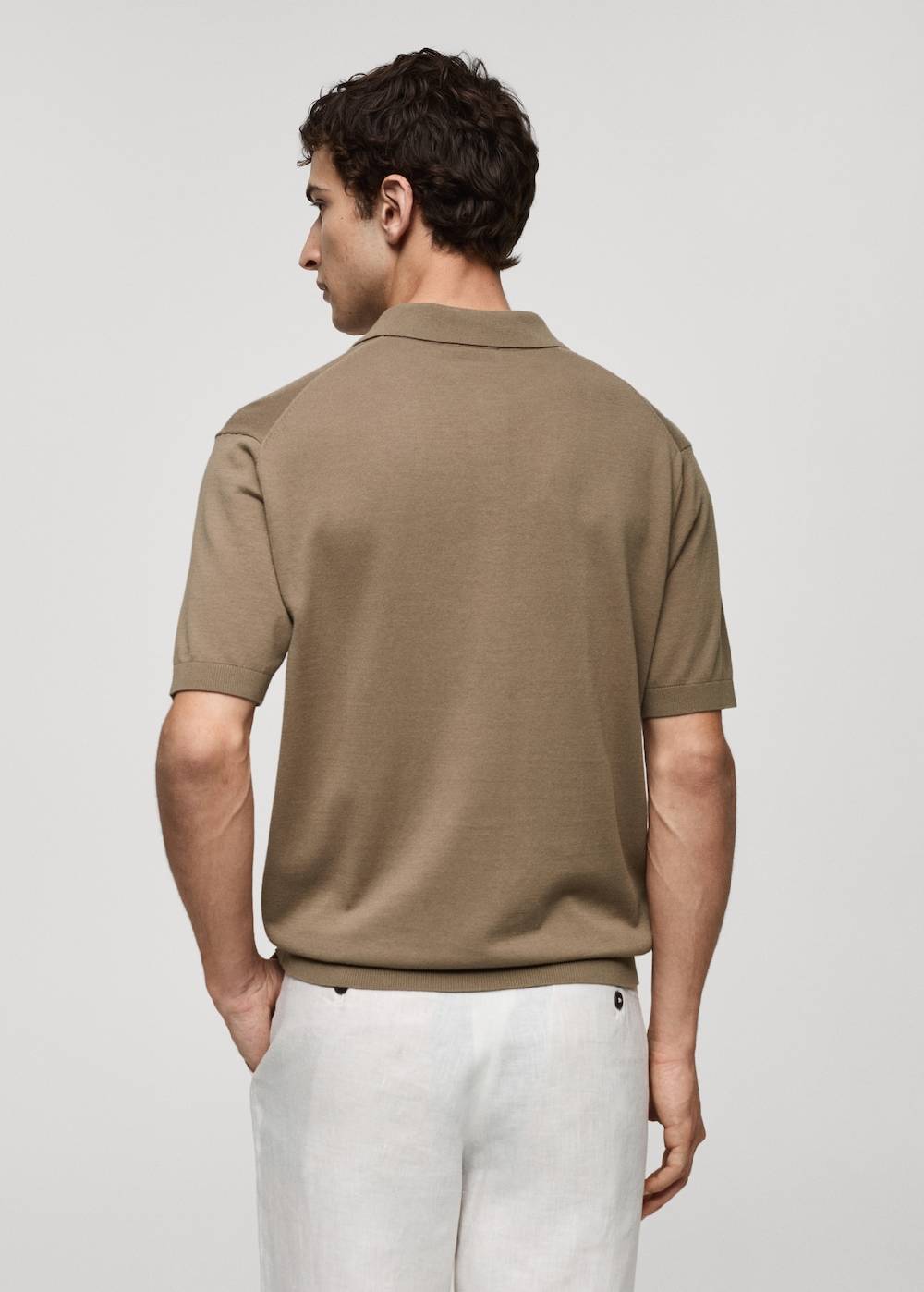 Mango Strick-Poloshirt aus 100 % Baumwolle Lagerräumung