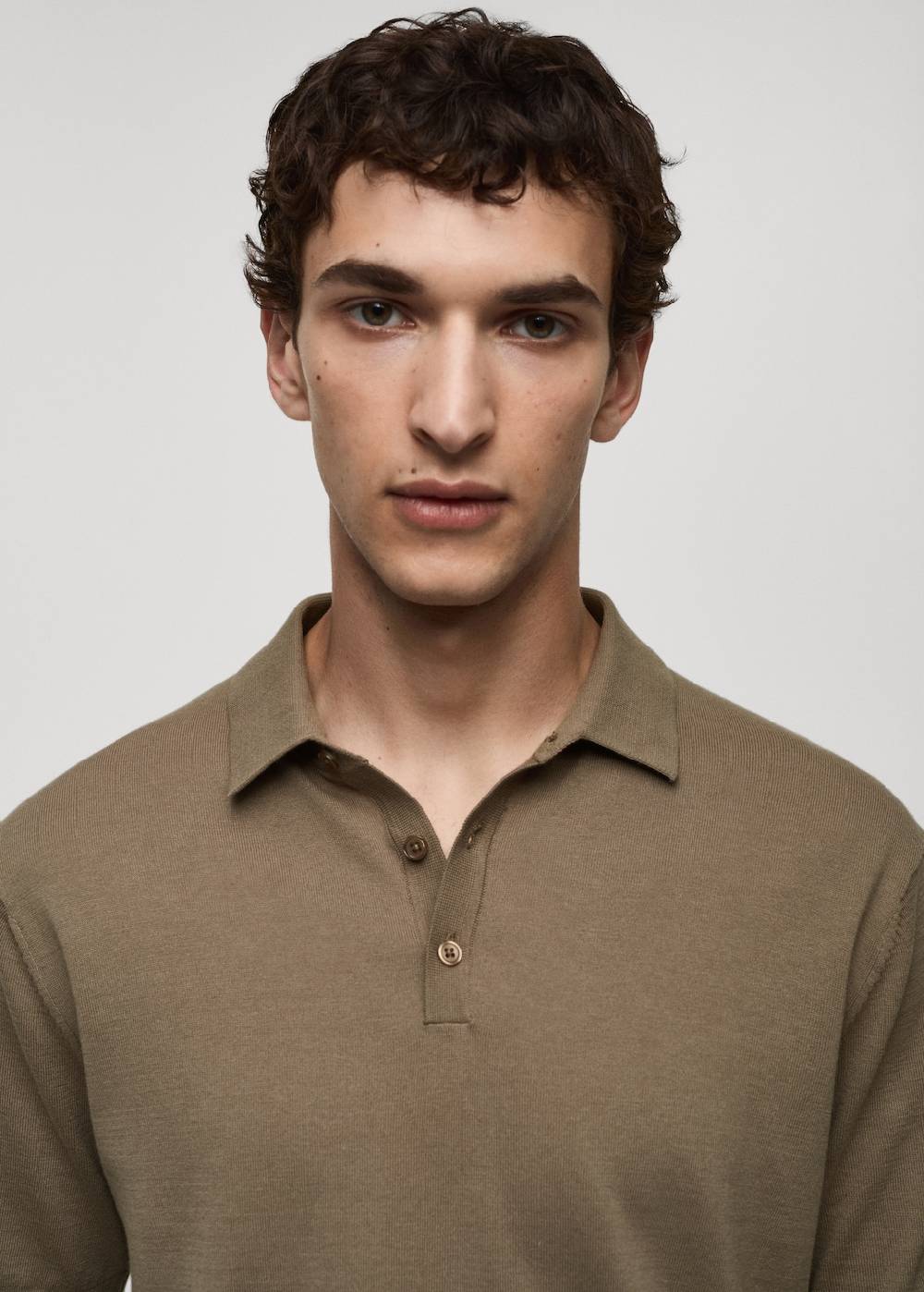 Mango Strick-Poloshirt aus 100 % Baumwolle Lagerräumung