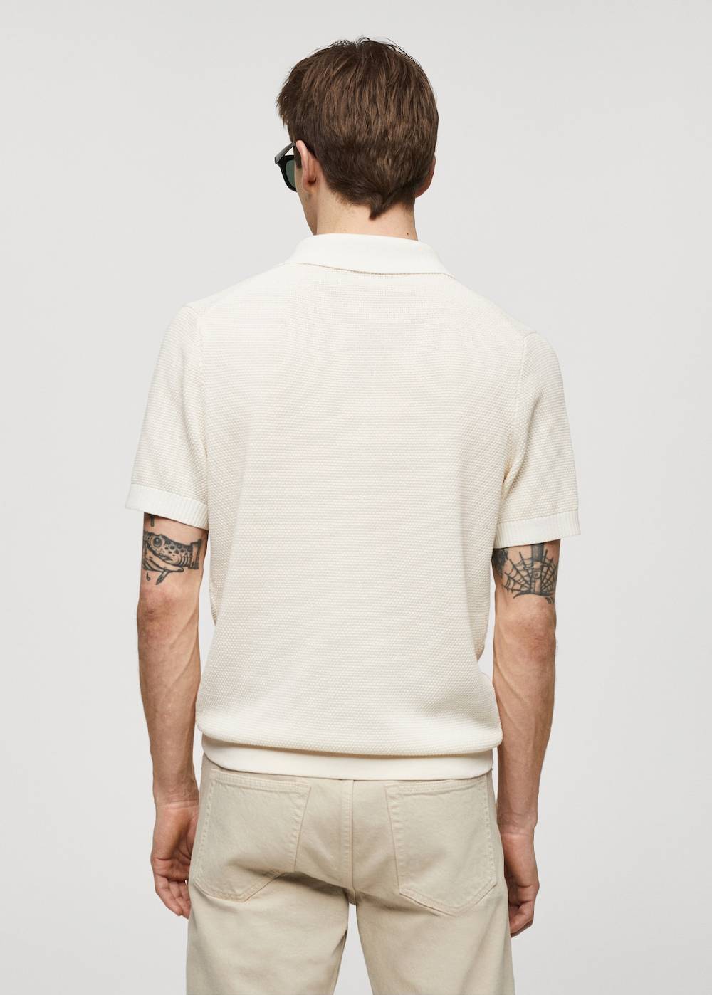 Mango Strukturiertes Strick-Poloshirt Zeitlich begrenztes Angebot