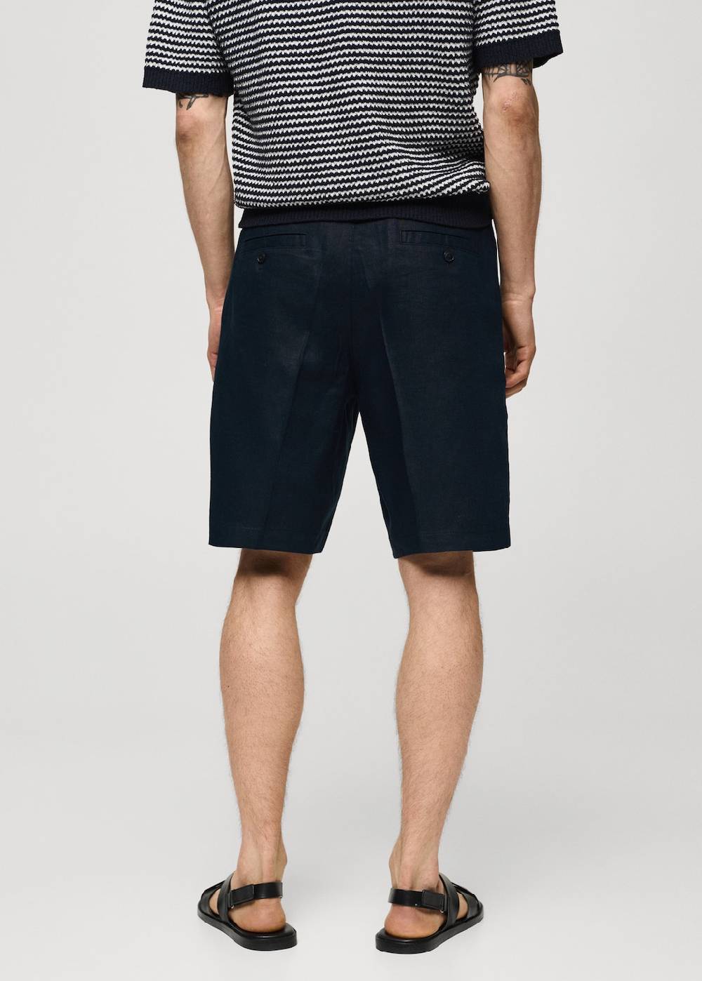 Mango Bundfalten-Bermudashorts aus 100 % Leinen Exklusive Angebote