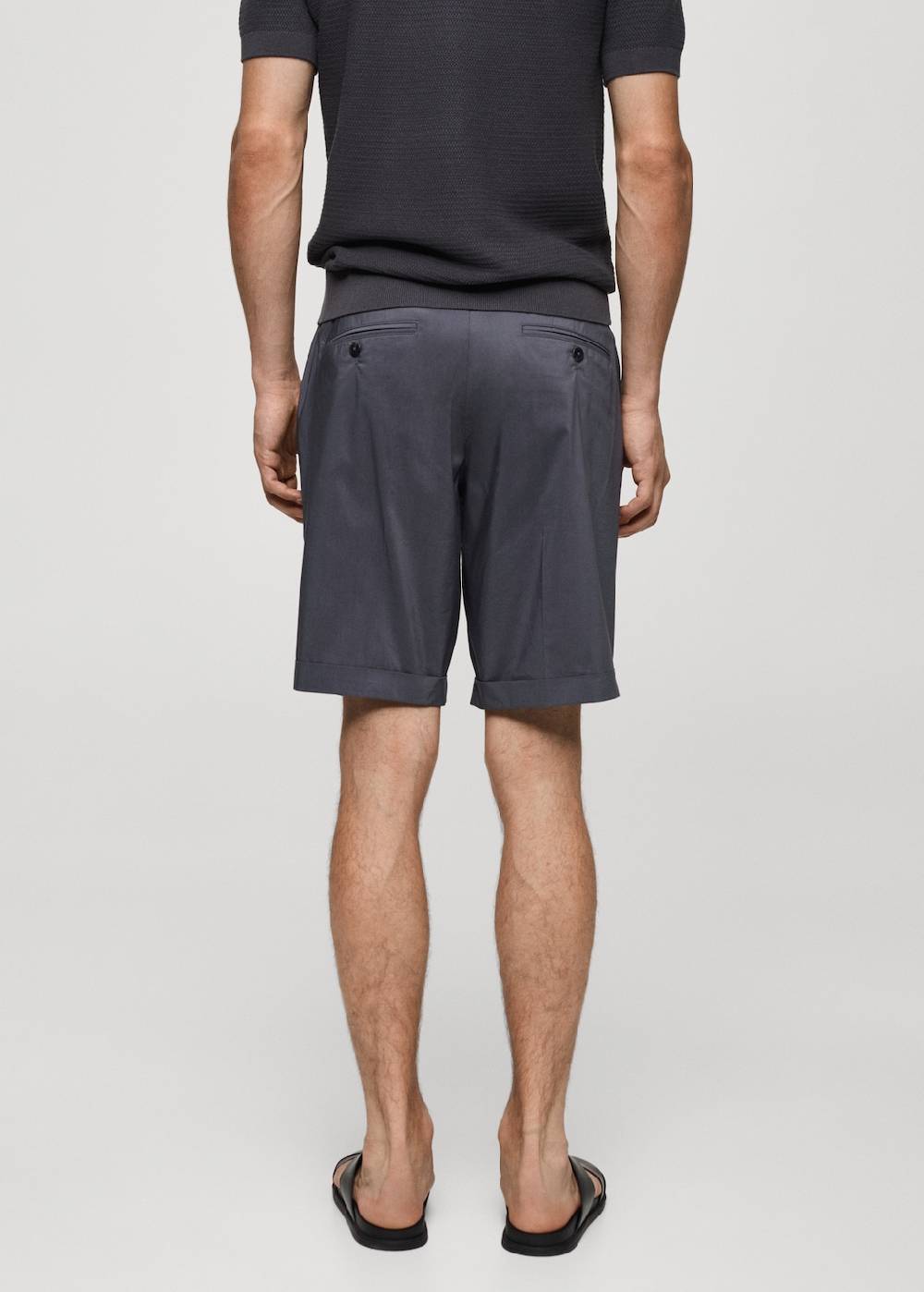 Mango Bermudashorts aus Baumwolle mit Bundfalten Blitzangebot