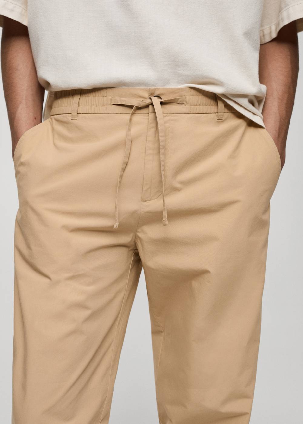 Mango Baumwollhose mit Kordel Riesige Ersparnisse