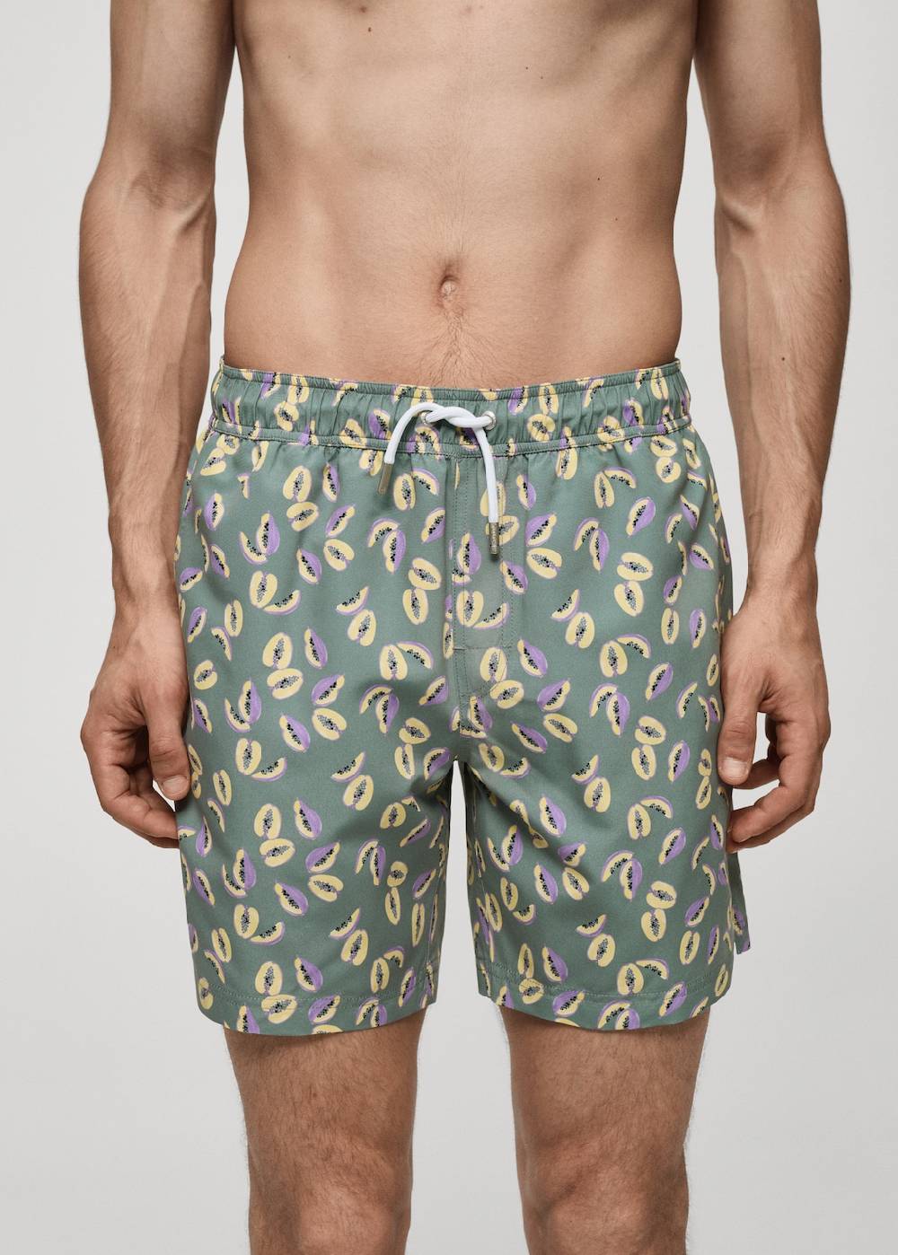 Mango Badeshorts mit Papaya-Print Tiefpreis