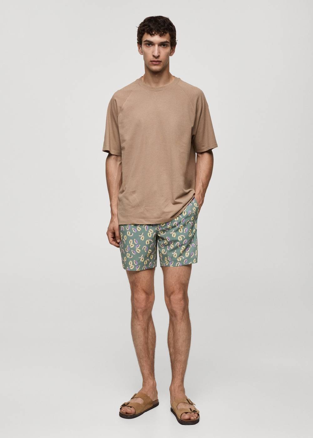 Mango Badeshorts mit Papaya-Print Tiefpreis