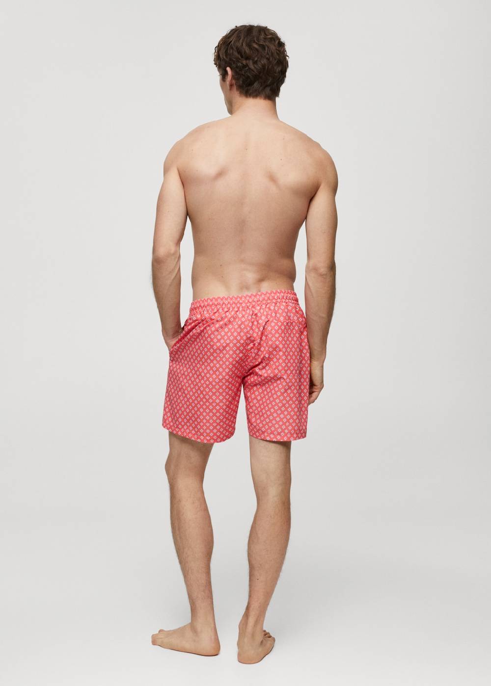 Mango Gemusterte Badeshorts mit Kordelzug Letzter Tag