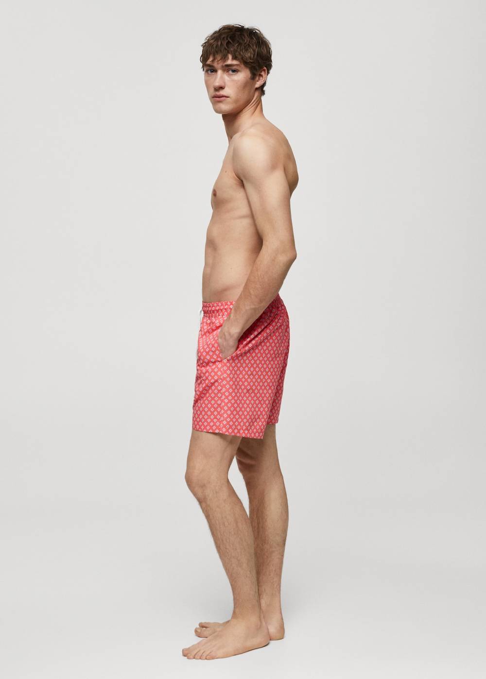 Mango Gemusterte Badeshorts mit Kordelzug Letzter Tag