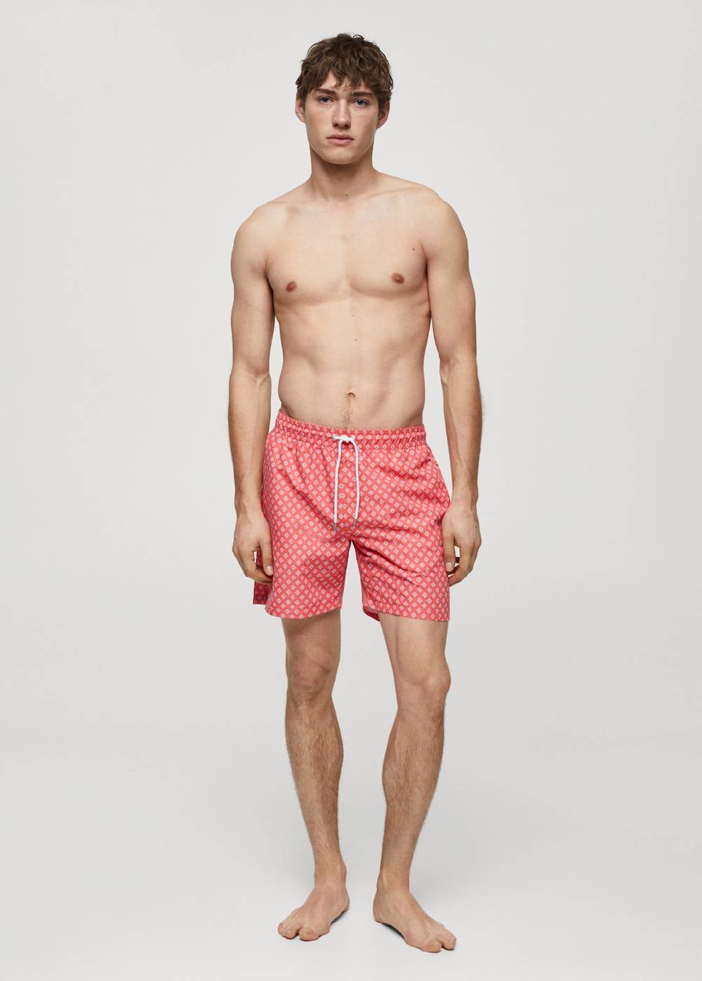 Mango Gemusterte Badeshorts mit Kordelzug Letzter Tag