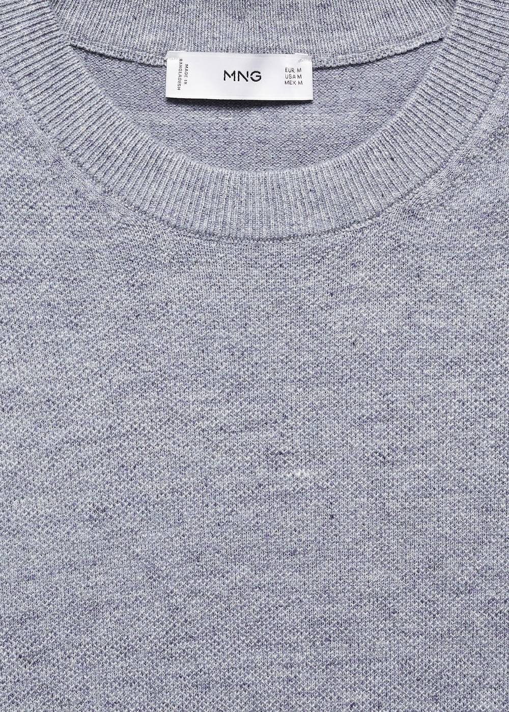 Mango Strukturiertes Strick-T-Shirt aus Baumwolle Zeitbegrenzte Promotion