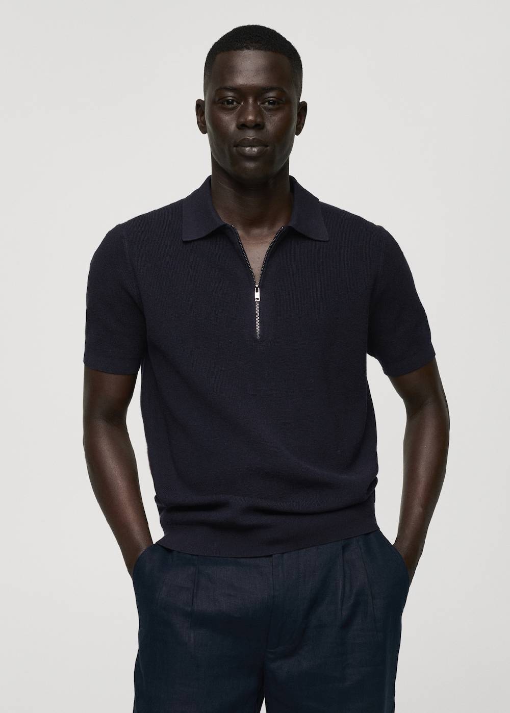 Mango Strick-Poloshirt mit Reißverschluss Bis zu 60% Rabatt