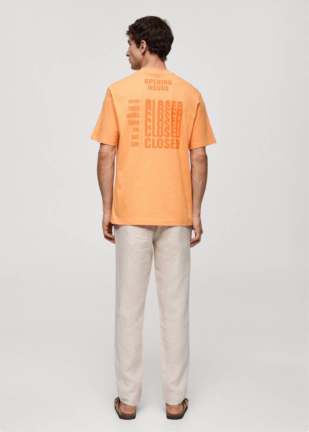 Mango Gemustertes T-Shirt aus 100 % Baumwolle Sonderangebot der Fabrik