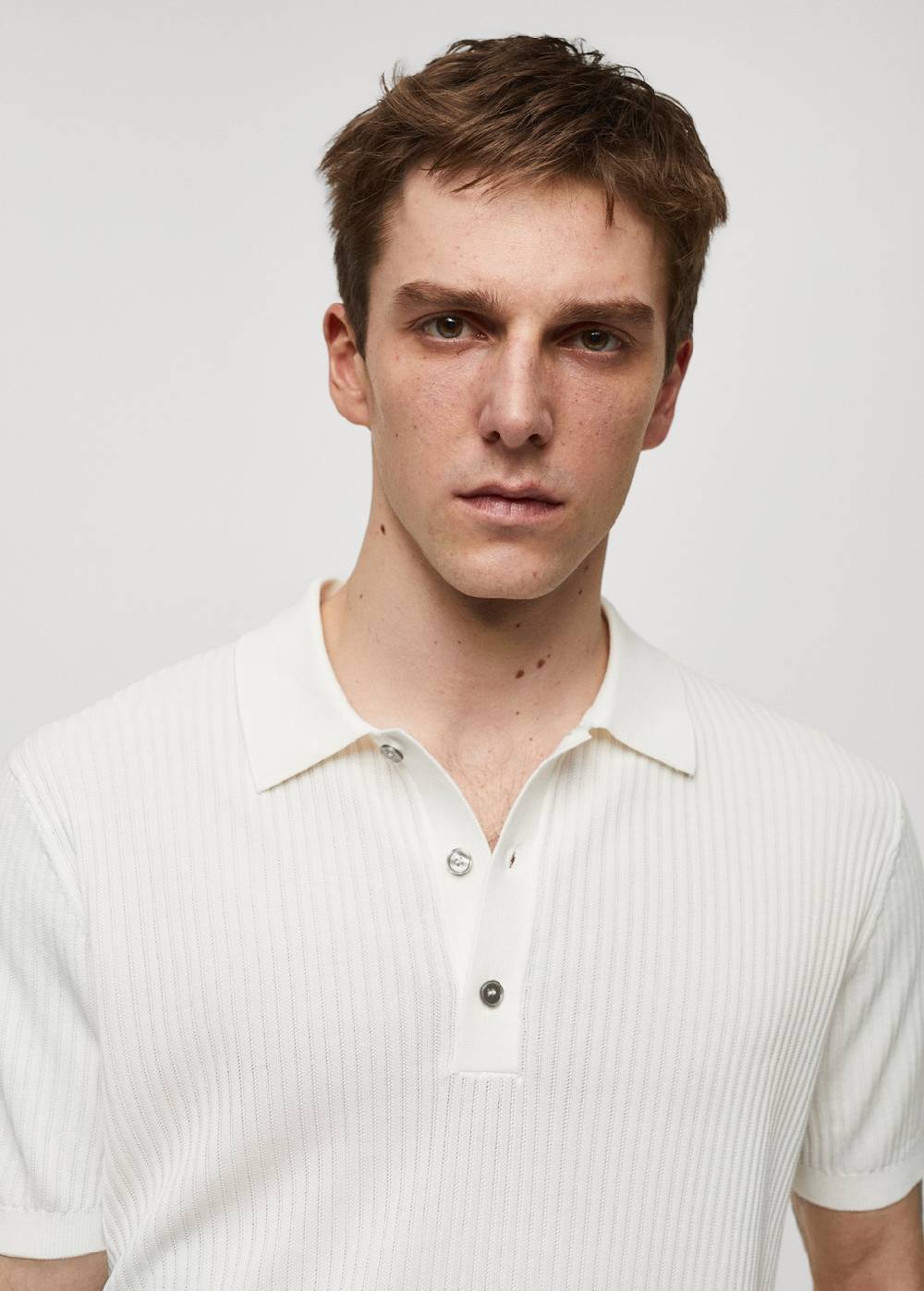 Mango Strick-Poloshirt aus Baumwolle Nur noch ein Tag übrig
