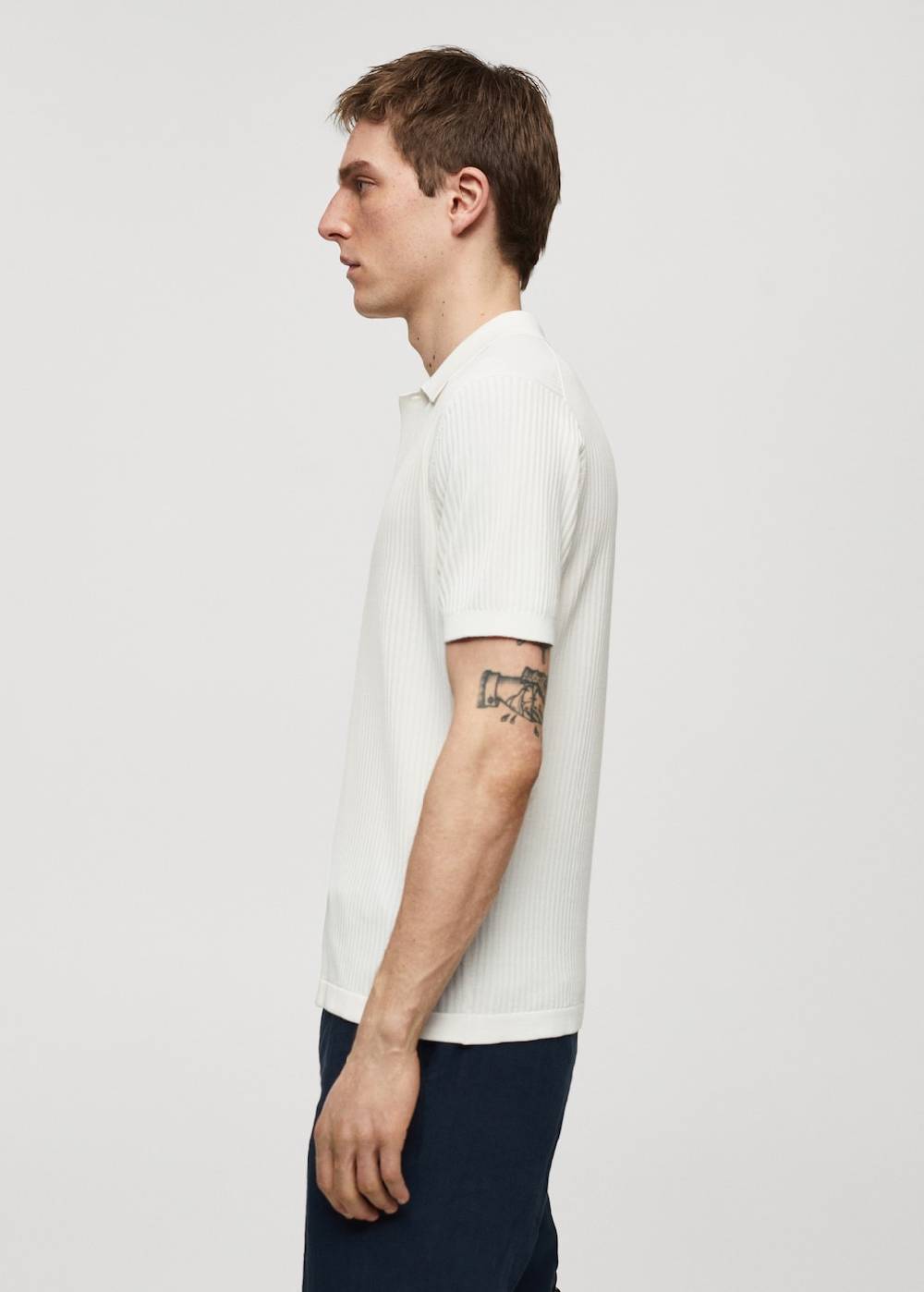 Mango Strick-Poloshirt aus Baumwolle Nur noch ein Tag übrig