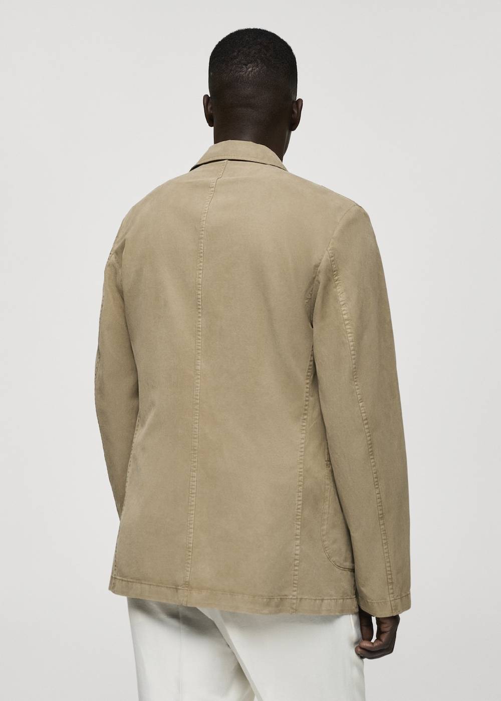 Mango Slim Fit Blazer aus Leinen mit Baumwolle Super Rabatt