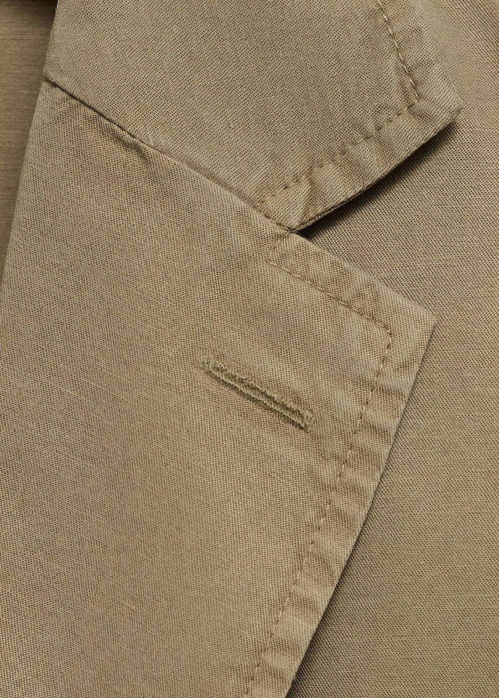 Mango Slim Fit Blazer aus Leinen mit Baumwolle Super Rabatt