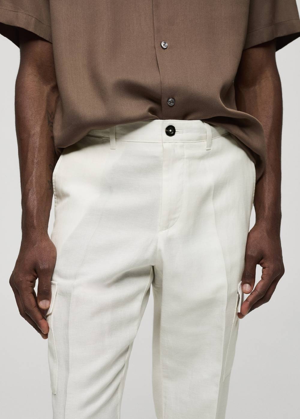 Mango Cargo-Hose aus Leinengemisch Clearance-Verkauf