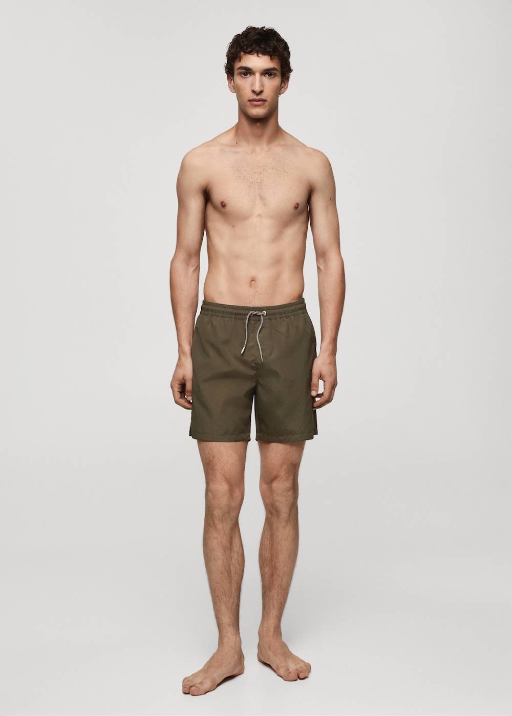 Mango Einfarbige Badeshorts mit Kordelzug Kostenloser Versand international
