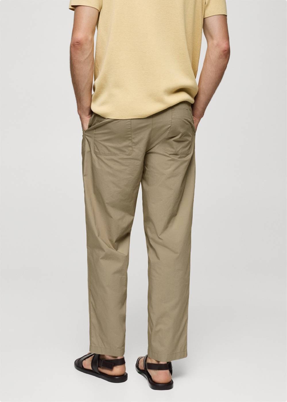 Mango Baumwollhose mit Kordel Speichern exportieren