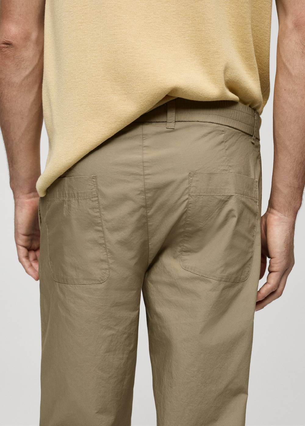 Mango Baumwollhose mit Kordel Speichern exportieren