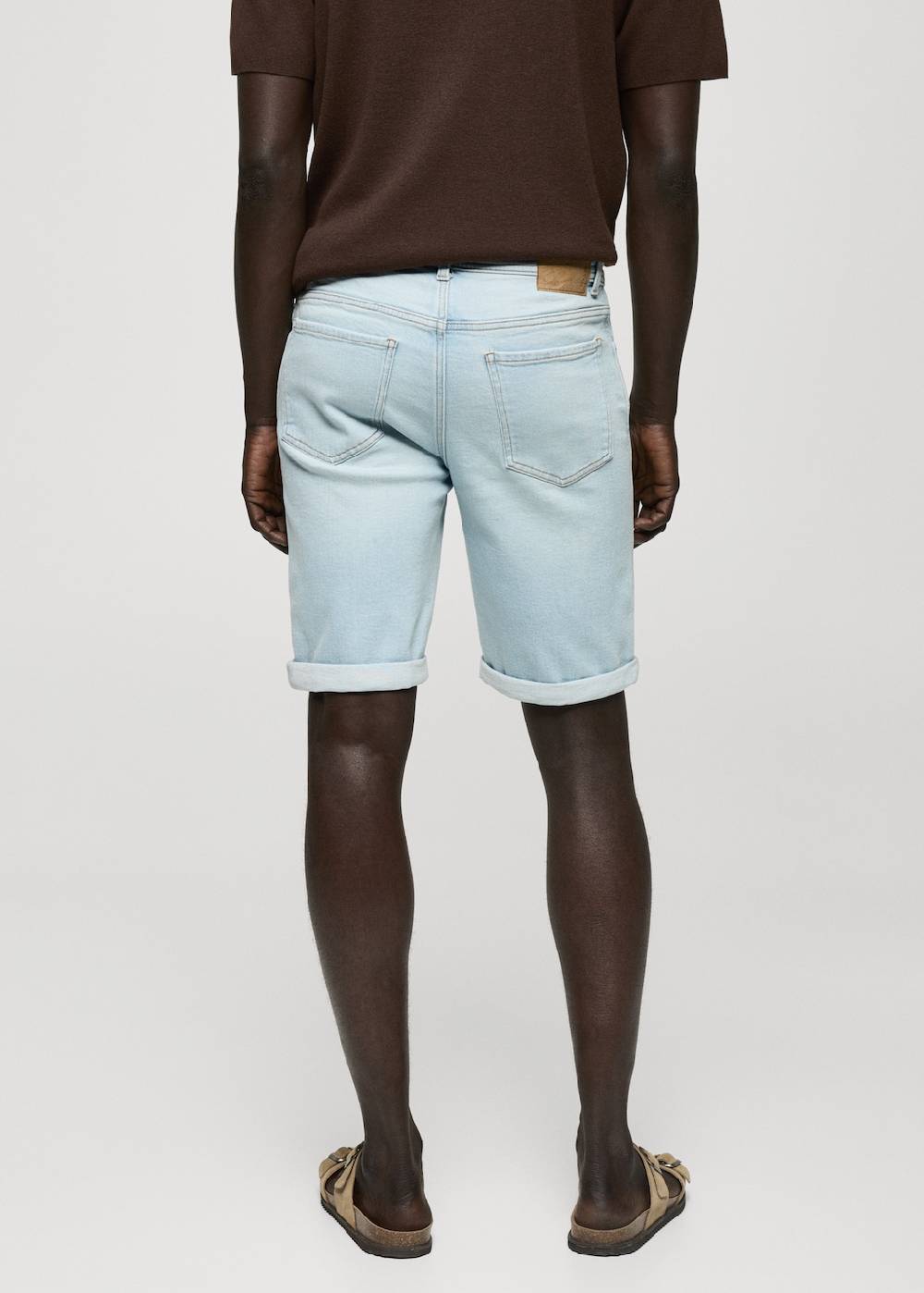 Mango Slim Fit-Jeans-Bermudashorts Im Verkauf