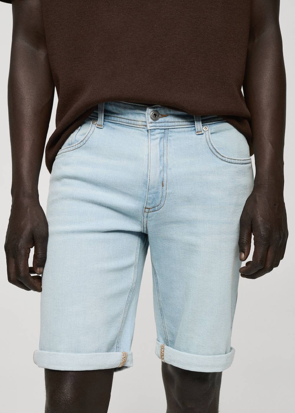 Mango Slim Fit-Jeans-Bermudashorts Im Verkauf