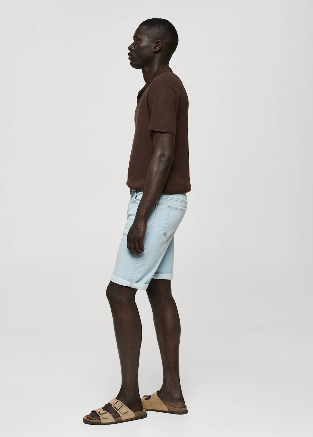 Mango Slim Fit-Jeans-Bermudashorts Im Verkauf