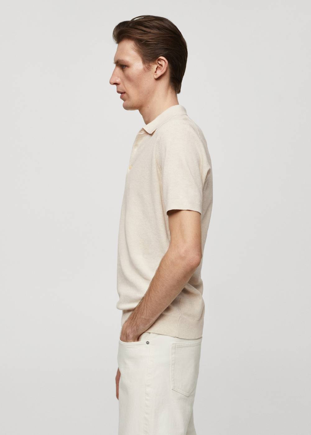 Mango Kurzärmliges Strick-Poloshirt 50% Rabatt für begrenzte Zeit