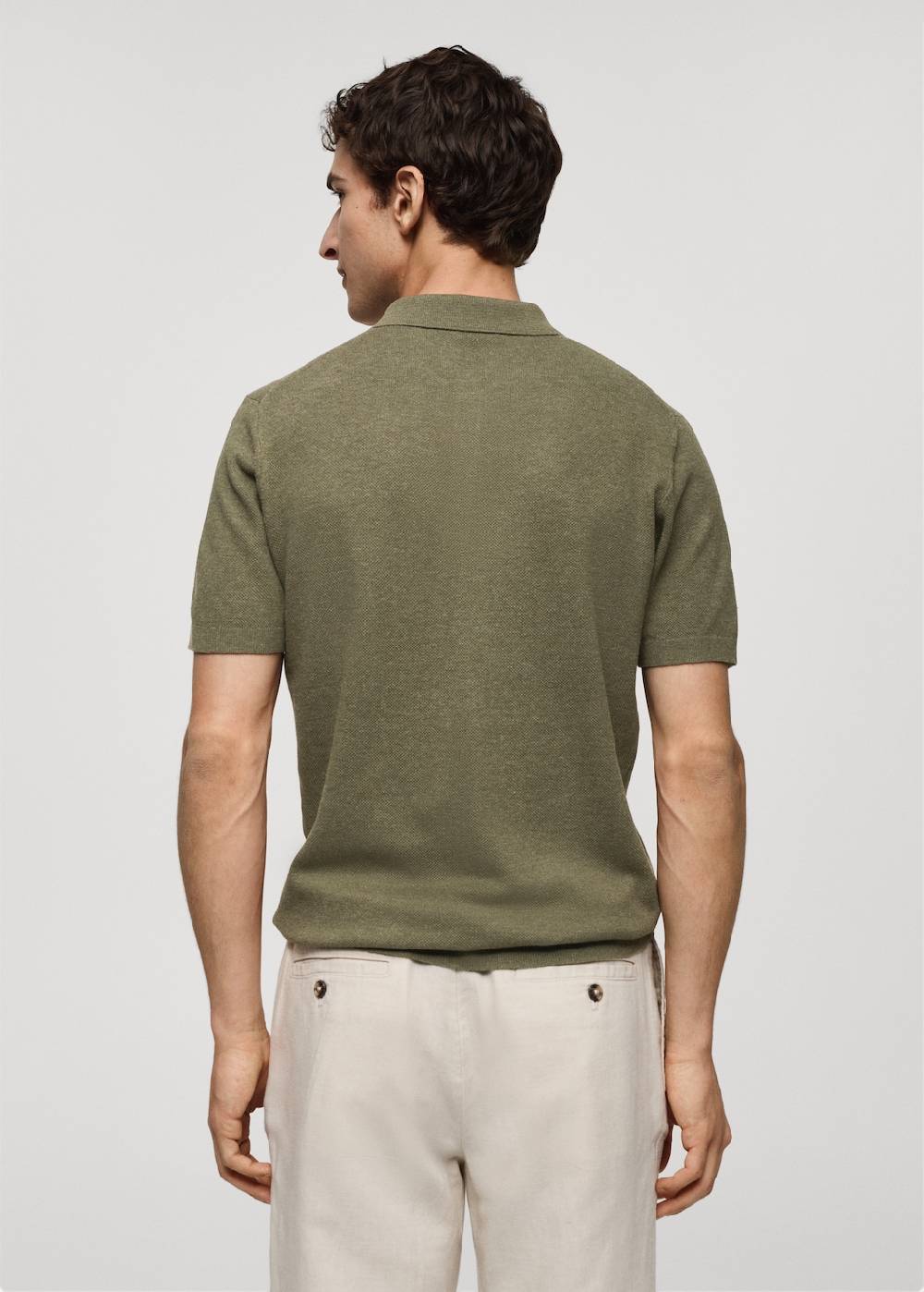 Mango Kurzärmliges Strick-Poloshirt Auslauf