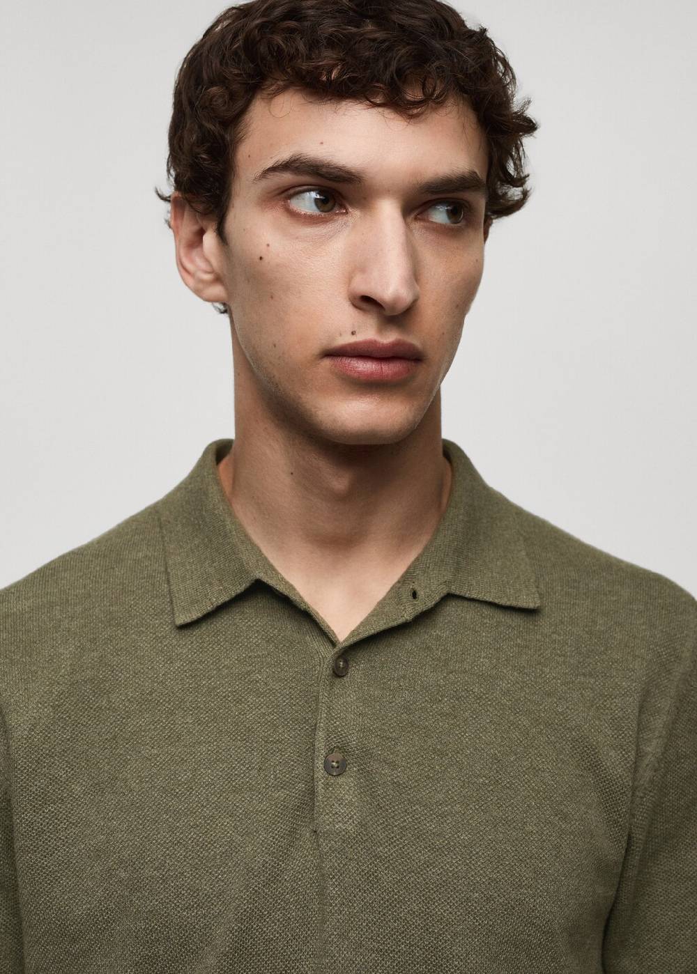 Mango Kurzärmliges Strick-Poloshirt Auslauf
