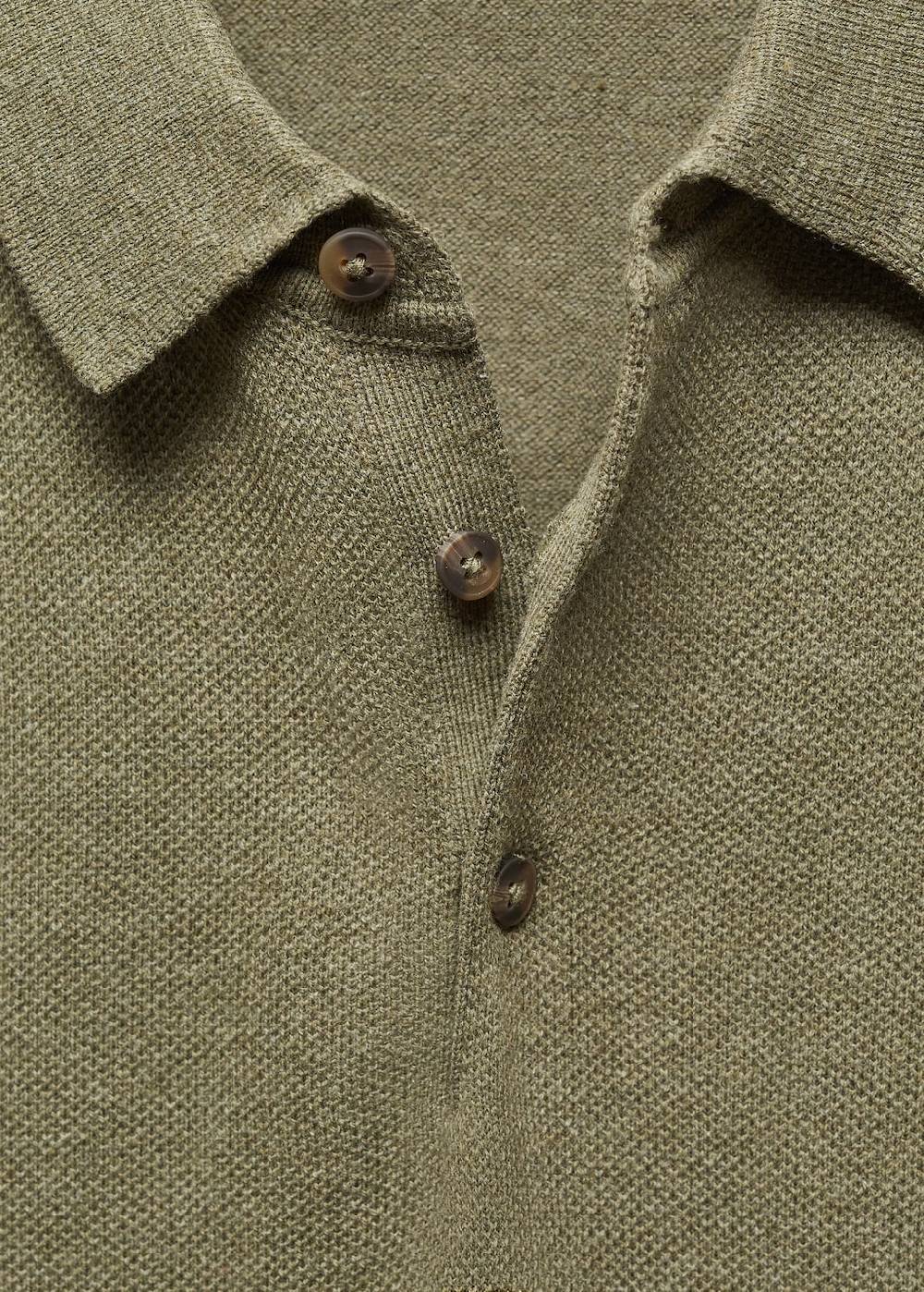 Mango Kurzärmliges Strick-Poloshirt Auslauf