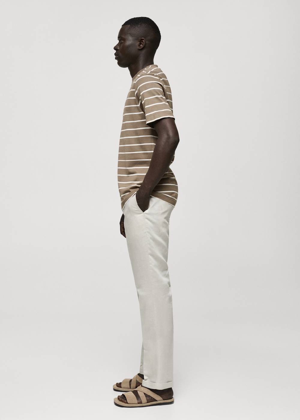 Mango Gestreiftes Baumwoll-Shirt Verkauf