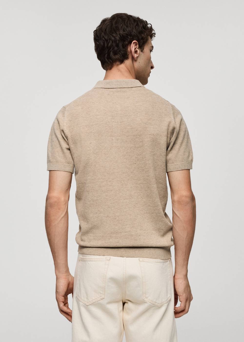 Mango Kurzärmliges Strick-Poloshirt Hotsell