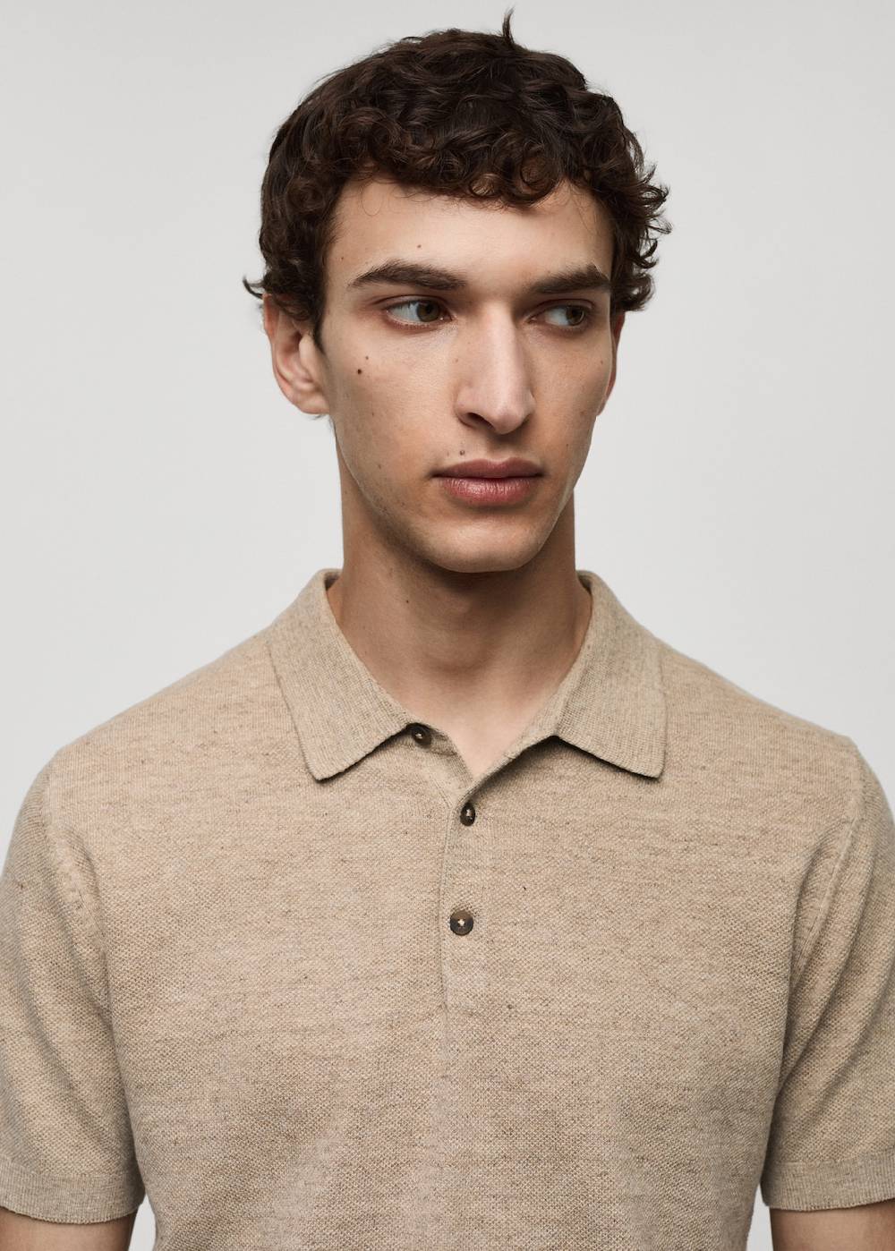 Mango Kurzärmliges Strick-Poloshirt Hotsell
