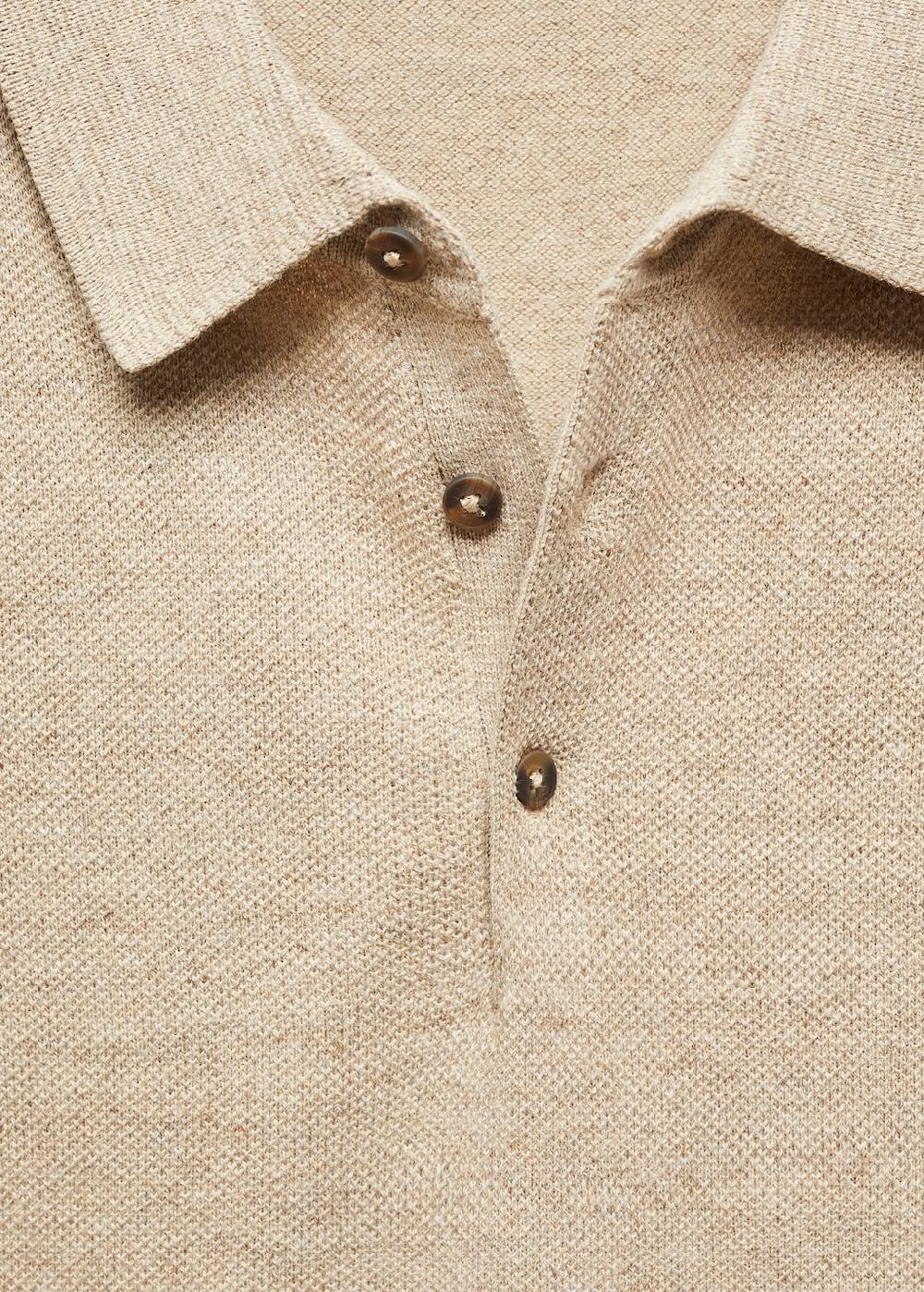 Mango Kurzärmliges Strick-Poloshirt Hotsell