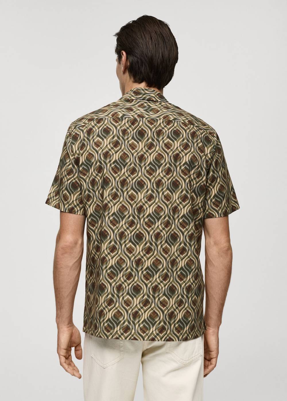Mango Fließendes Regular Fit-Hemd mit Muster Kostenloser Versand