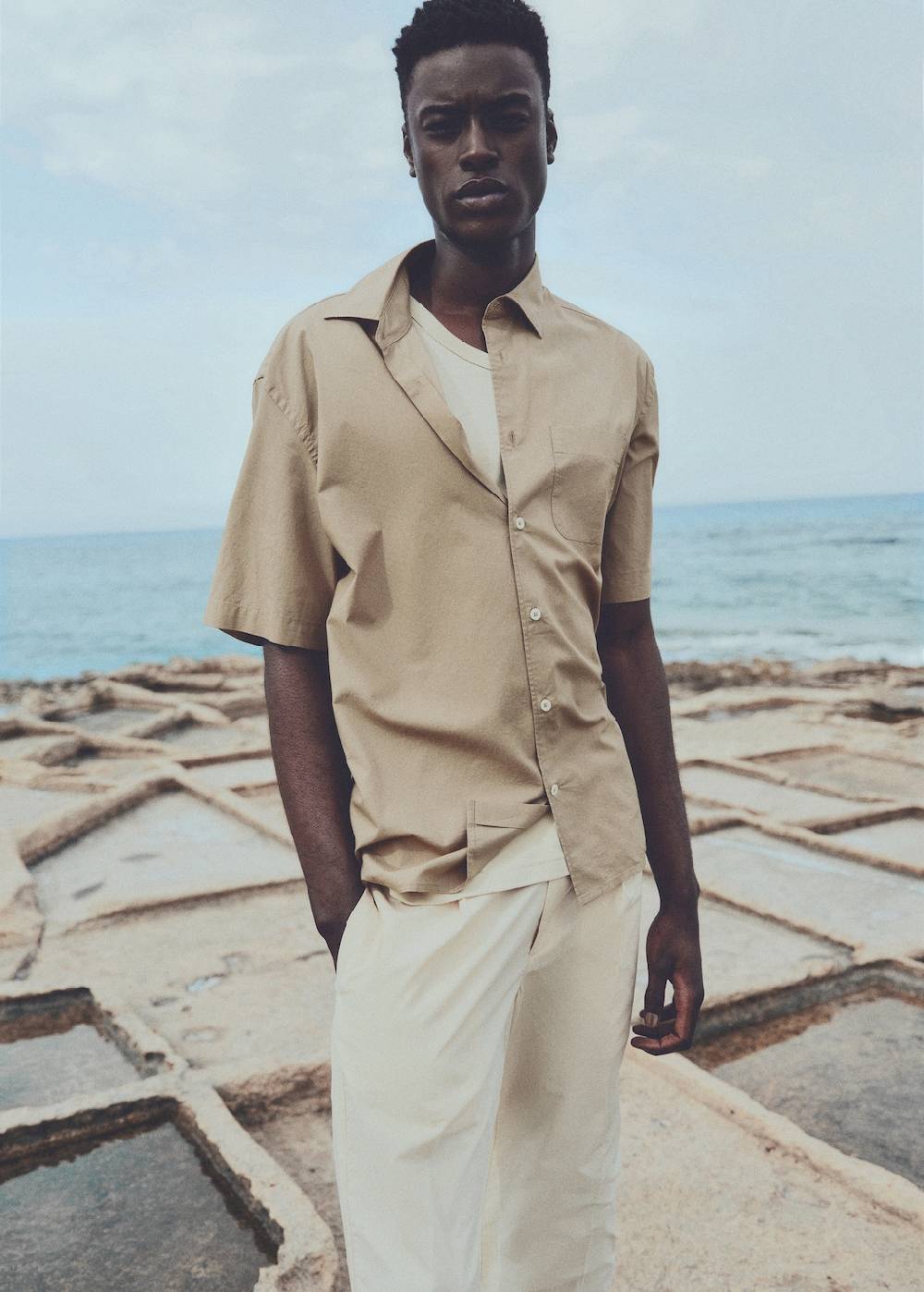 Mango Hemd aus Tencel™-Baumwolle mit Tasche Rabatt