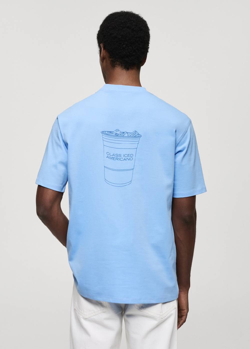 Mango Gemustertes T-Shirt aus 100 % Baumwolle Günstig kaufen