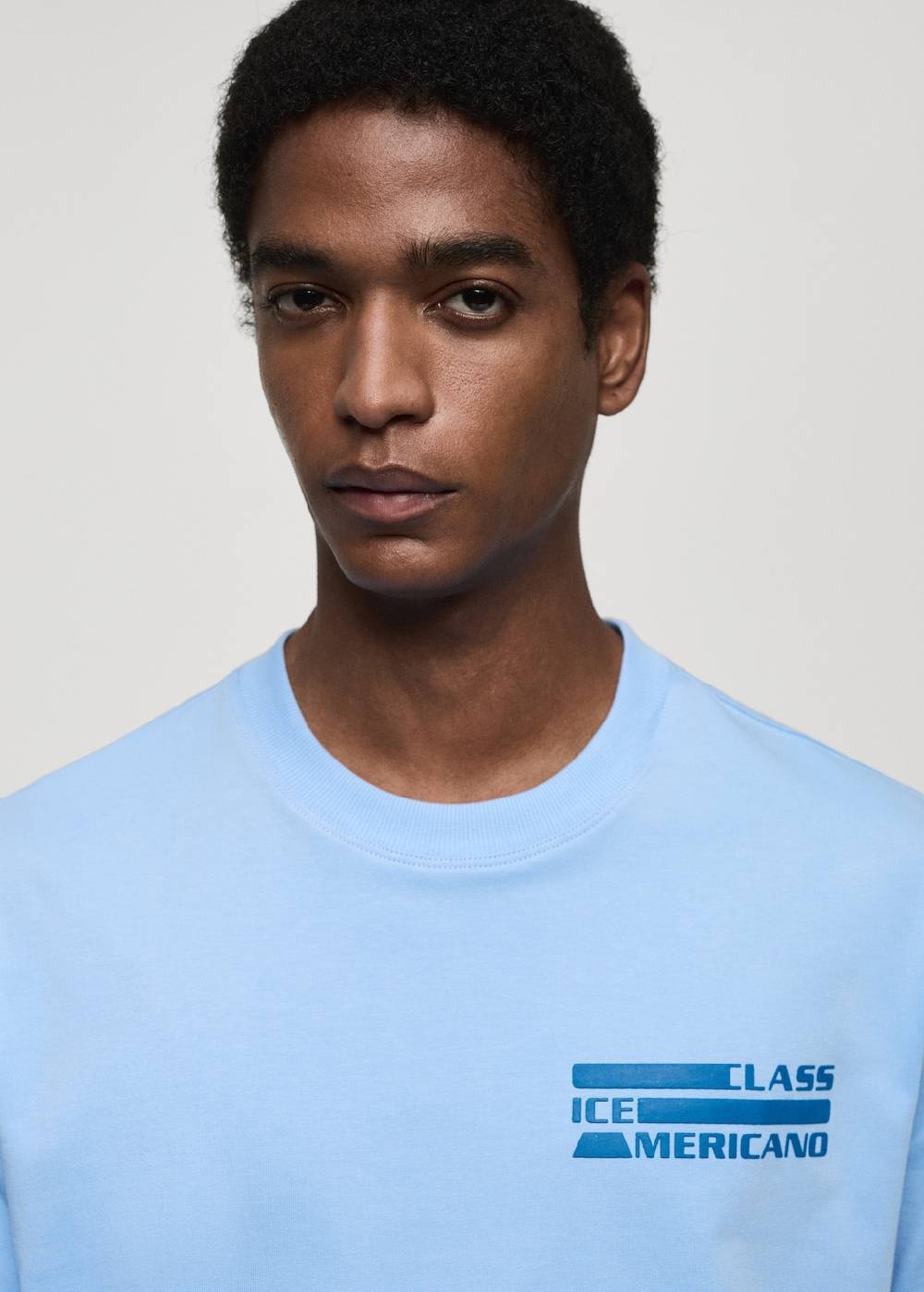 Mango Gemustertes T-Shirt aus 100 % Baumwolle Günstig kaufen
