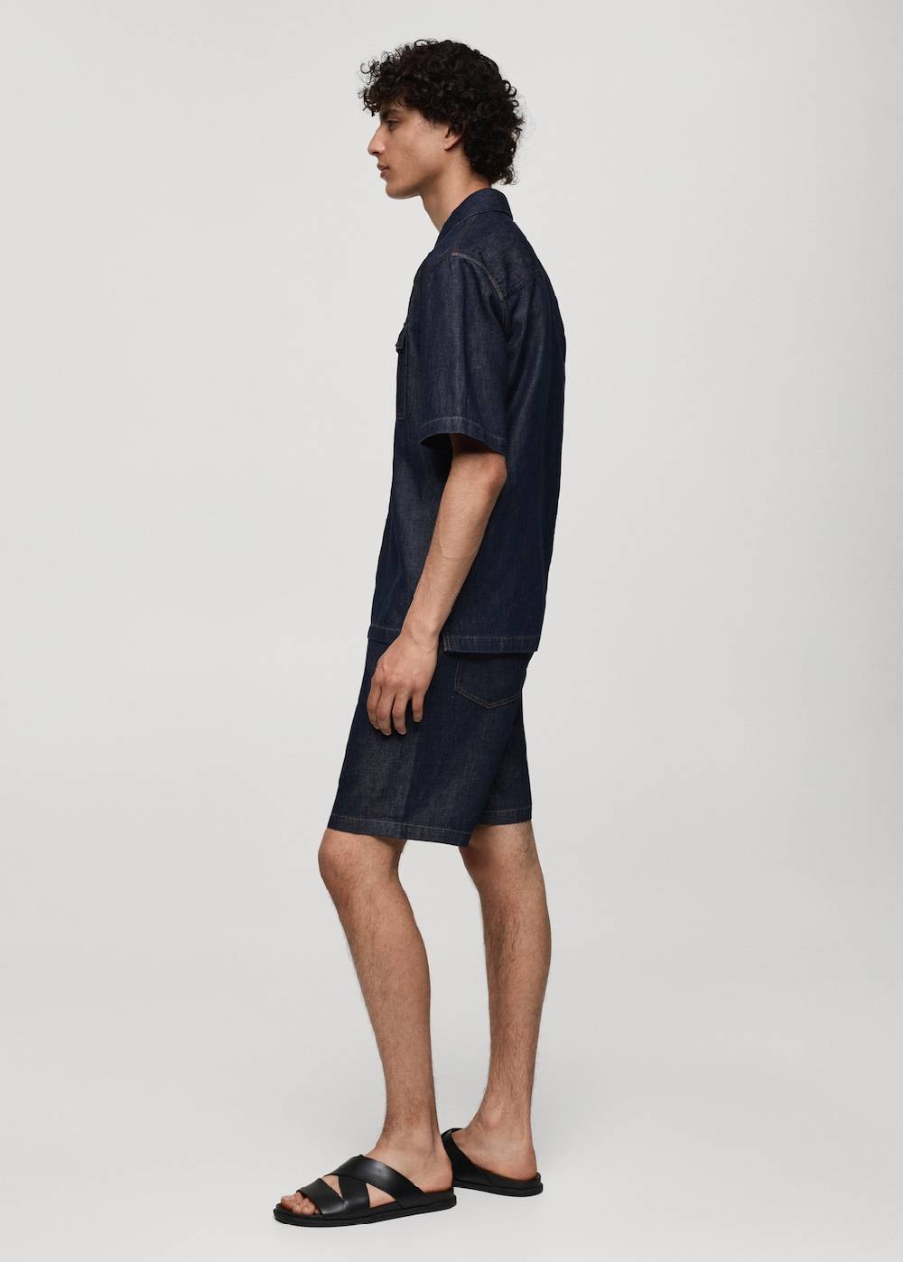 Mango Bermudashorts aus 100 % Baumwolle mit Denim-Effekt Flash Sale