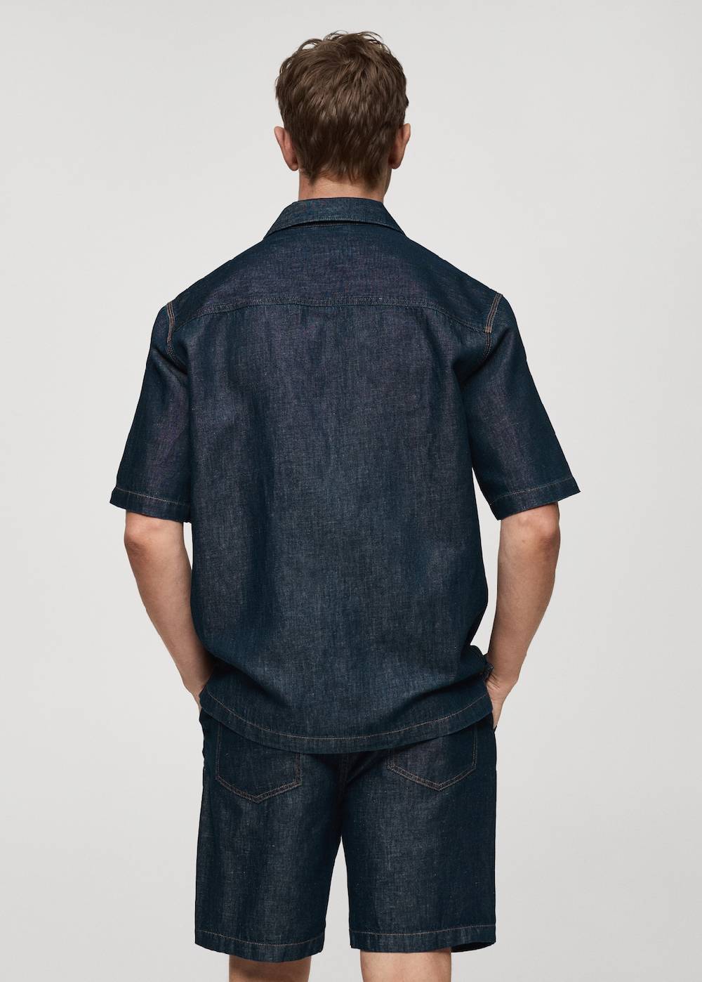 Mango Jeanshemd aus Baumwolle mit Leinen Begrenztes Angebot