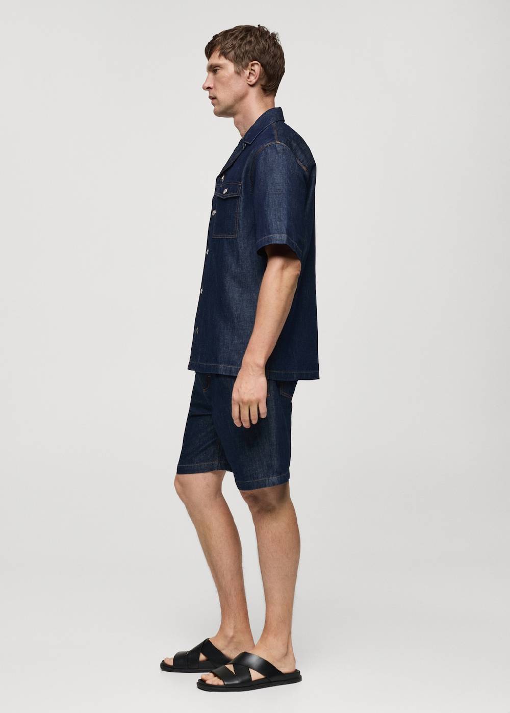 Mango Jeanshemd aus Baumwolle mit Leinen Begrenztes Angebot